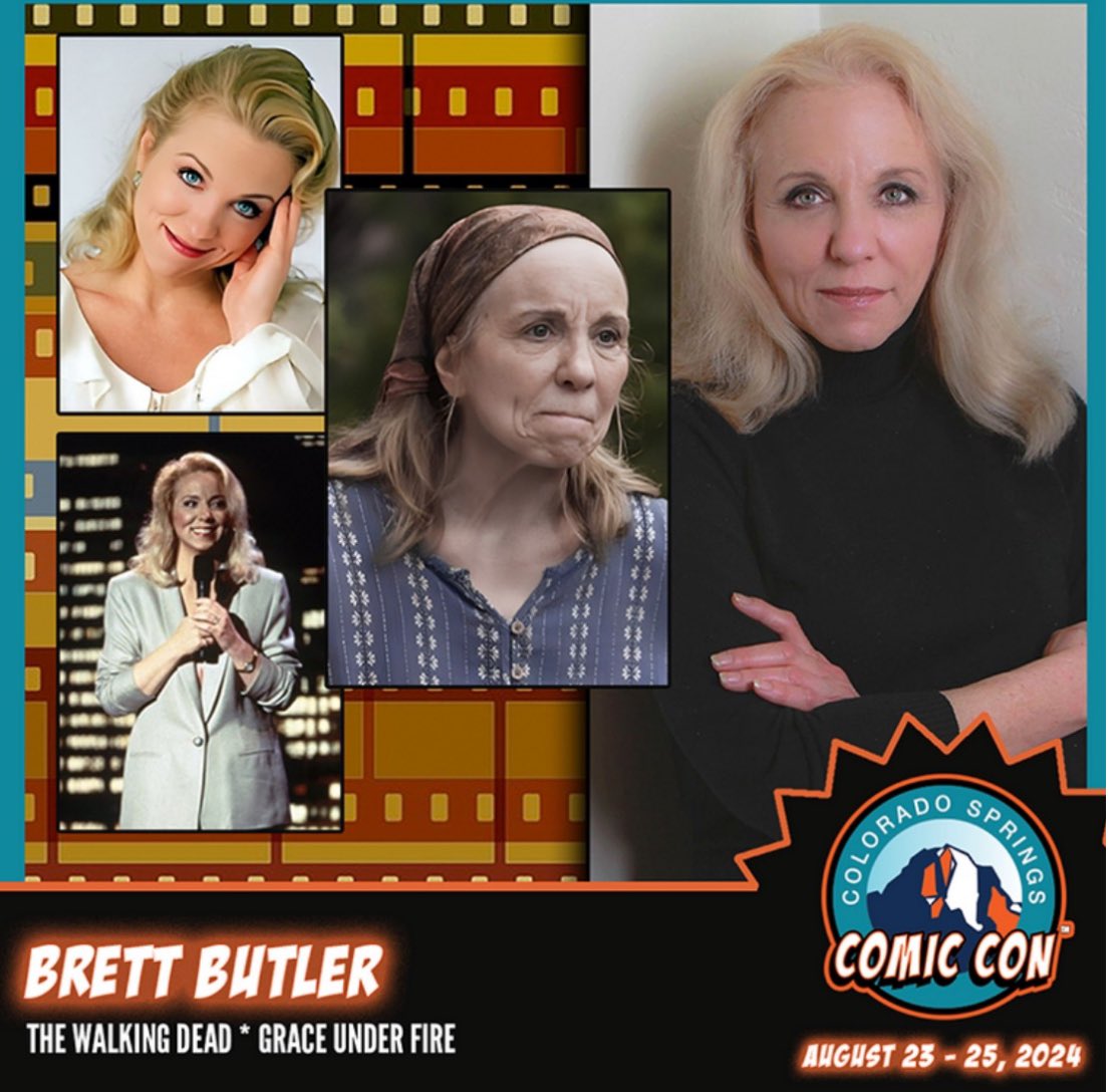 HollywoodEnter2's tweet photo. Brett Butler to Appear at Colorado Springs Comic Con AUGUST 23 - 25, 2024 BROADMOOR WORLD ARENA 3185 VENETUCCI BLVD COLORADO SPRINGS, CO #hollywoodentertainmentnews #brettbutler #comedy @cscomiccon #familyfun https://t.co/X3LbeWCOJV https://t.co/vAdbCGJq5z