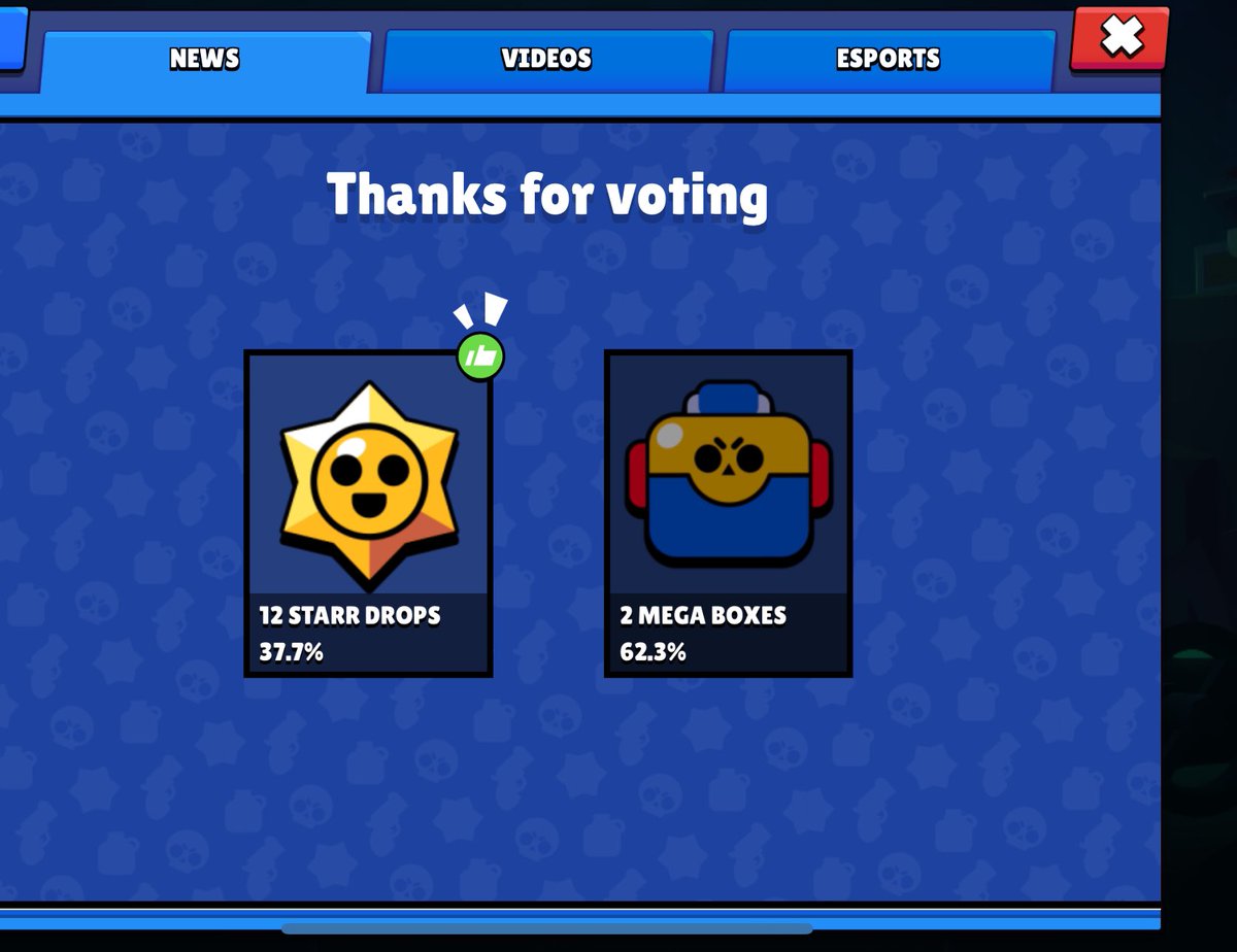 Snoreswalter's tweet photo. What Are You guys choosing? 
The Star drops are better as Mega Box Rewards are usually The pins and skins we already have. #Brawlstars #BoxVsDrops https://t.co/olKgMSpHN5