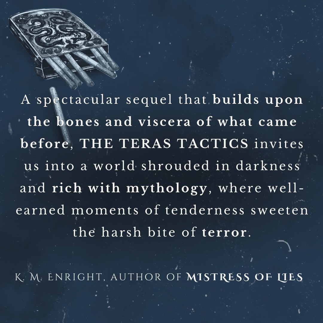 Thank you to @KM_Enright for these kind words!

You can preorder THE TERAS TACTICS ebook now: shorturl.at/zMHLB

Paperback and ebook drop August 28th!