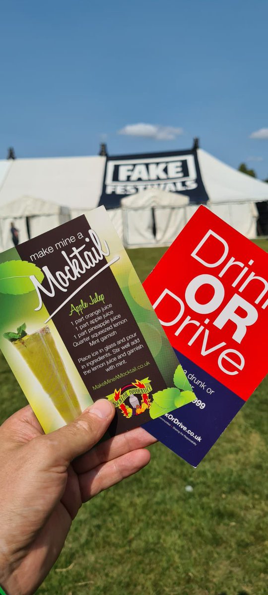 Our crew are at Horsham Park today for the Fake Festivals Event. You can find our 'Drink or Drive Mocktail Recipe' leaflets at the bar. Come say hi #fatal5 #don'tdrinkanddrive
