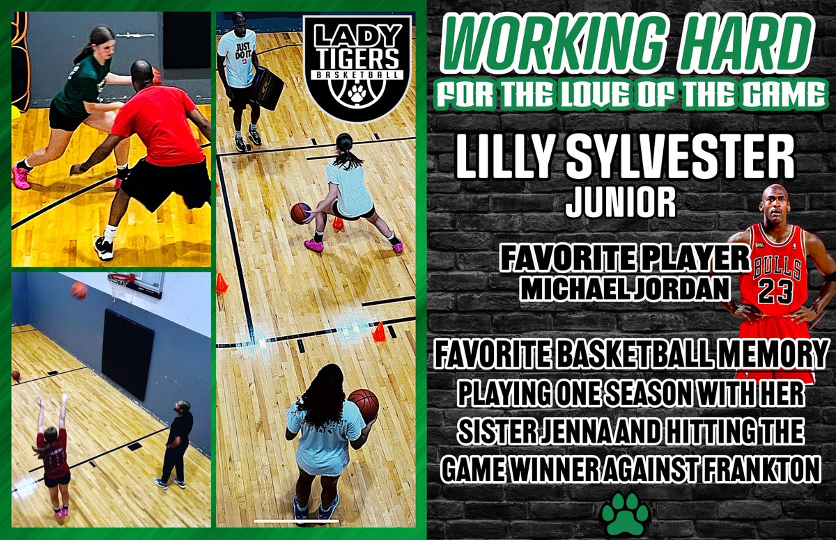 GirlsYorktown's tweet photo. Next up for our Lady Tigers is Lilly Sylvester. Lilly has spent the summer playing with her AAU team and training with Justin Curry. Keep pushing your limits Lilly, and good luck this upcoming season. If you are a hard-working Lady Tiger, DM us and let us know. @YHSAthletics https://t.co/Bu7wjcJfPA