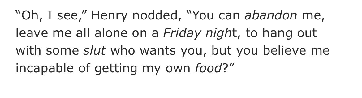 uh no henry would never say that