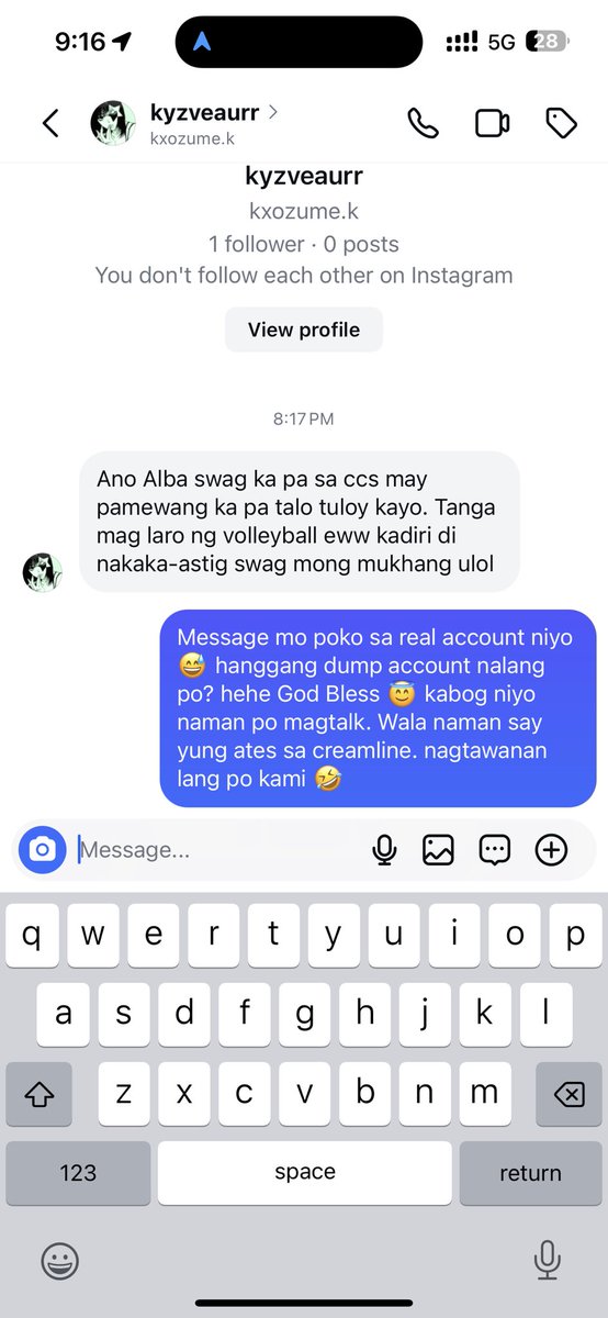alba_marionne's tweet photo. May ganto parin po pala no? 😅 sorry po need ko ipost to. Wala po ako gustong gawin kundi maglaro lang. Kung wala po kayo magawa sa life niyo, hanap po kayo para hindi po puro pangbash and panglalait ginagawa niyo. Sad lang na yung nagchat nagdadasal pa daw na sana mainjured ako. https://t.co/Le3iGLaK4s
