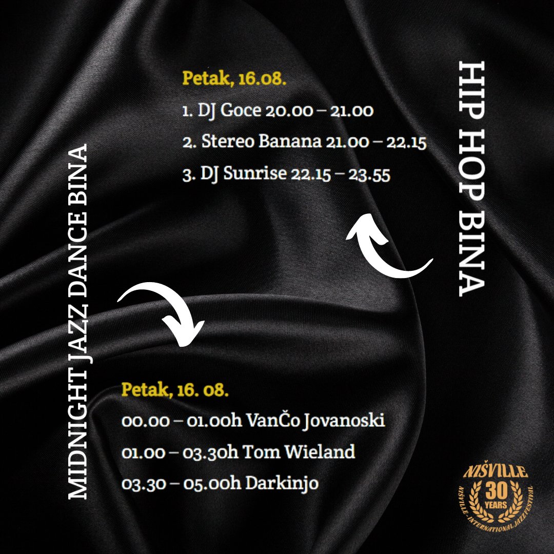 Todays lineup!
See you at Niš Fortress 😄

#nisville #jazz #festival #music #art #nis #fortress #nisvillejazzfest #internationalfestival #international #lineup