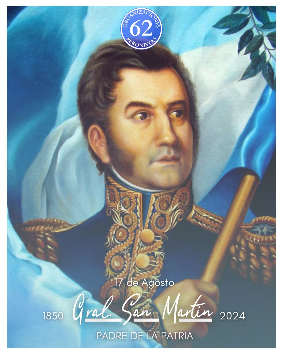 En el 174 aniversario del paso a la inmortalidad del General San Martin, su patriotismo nos guía en la defensa de nuestro pais. 

¡Viva la Patria!

🇦🇷

#TodosUnidosTriunfaremos
