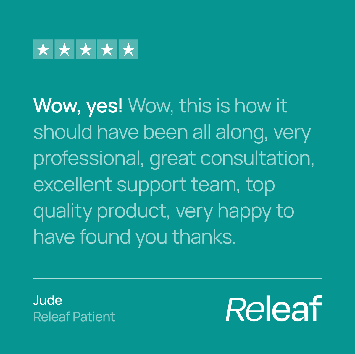 releaf_uk's tweet photo. Thanks to all our patients who have left us Trustpilot and Google reviews! We love receiving your feedback.

Thinking of becoming a patient with us? https://t.co/SPoKJL9B3l to check your eligibility and book your consultation 🌿

#trustpilot #clinicreview https://t.co/g9u0qhLiLr