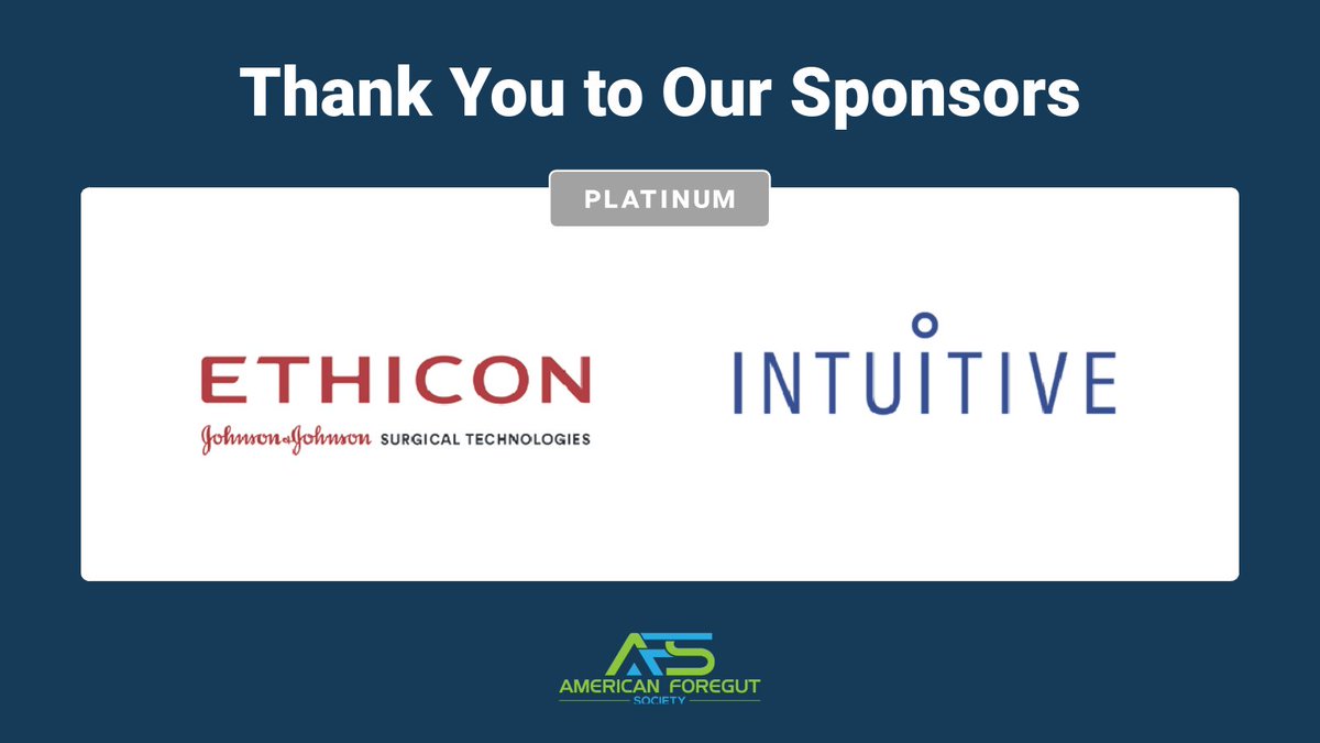 ForegutSociety's tweet photo. A sincere thank you to our Platinum-level sponsors. Your dedication to advancing foregut health and your support for our society are invaluable. We deeply appreciate your partnership!

#CastleBiosciences #Medtronic #Ethicon #LINXforLife #IntuitiveSurgical #DaVinci https://t.co/E0Knd4XoYc