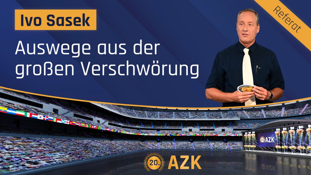 ✨ Ivo Sasek an der 20. AZK: „Auswege aus der großen Verschwörung – von Ivo Sasek“

👉 anti-zensur.info/azk-20/auswege…

Ivo Sasek präsentiert in seiner Jubiläumsrede zur 20. AZK unverzichtbare Auswege aus der großen Weltproblematik.