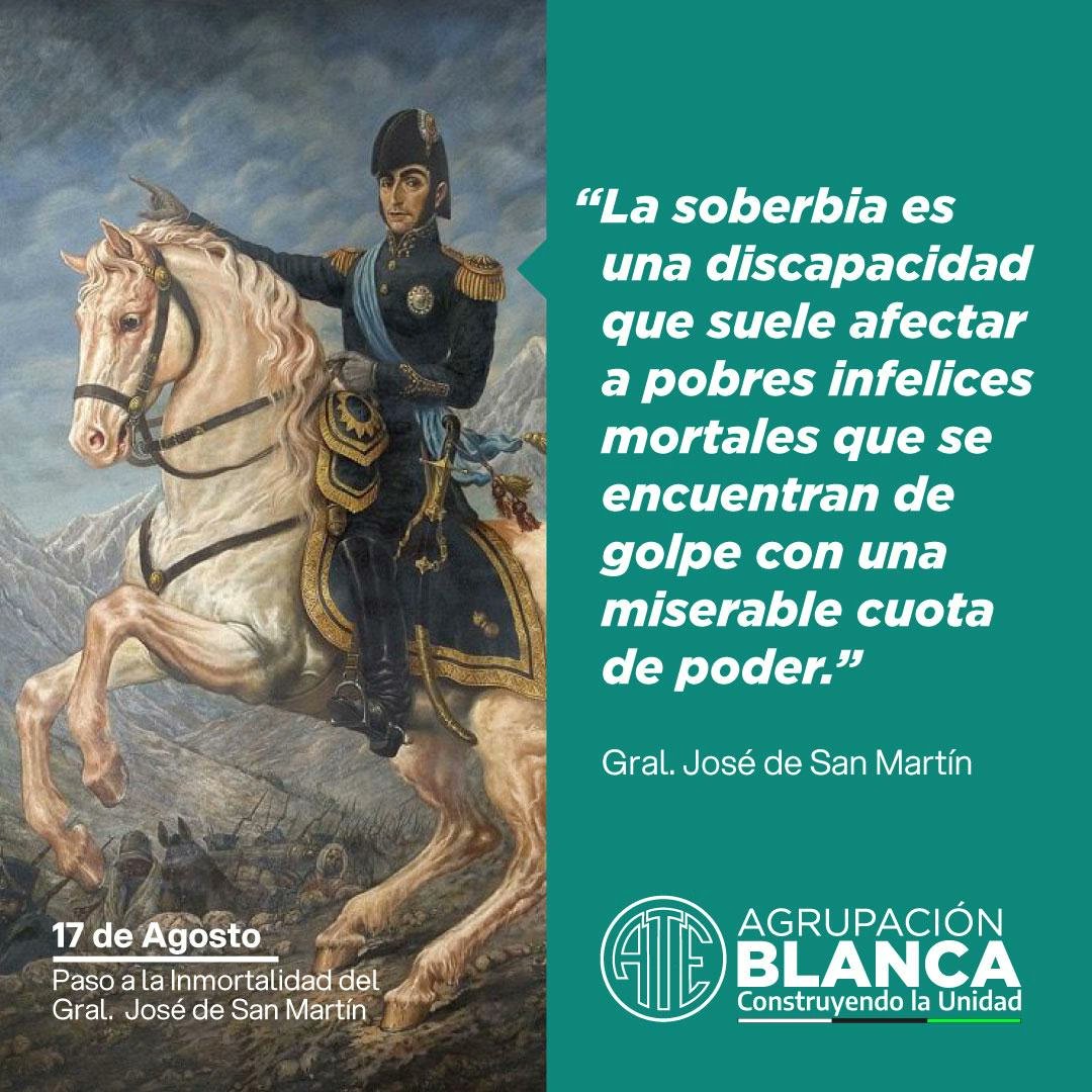 agrupblanca_ate's tweet photo. El 17 de agosto de 1850 pasó a la inmortalidad el Gral. Don José de San Martin. Padre de la Patria y libertador de America del Sur. 

#ATE
#ConstruyendoLaUnidad 
#AgrupacionBlancaATE 
#PadreDeLaPatria🇦🇷
#LibertadorDeAmerica
#GeneralDonJoseDeSanMartin https://t.co/r1Z31y5ez8