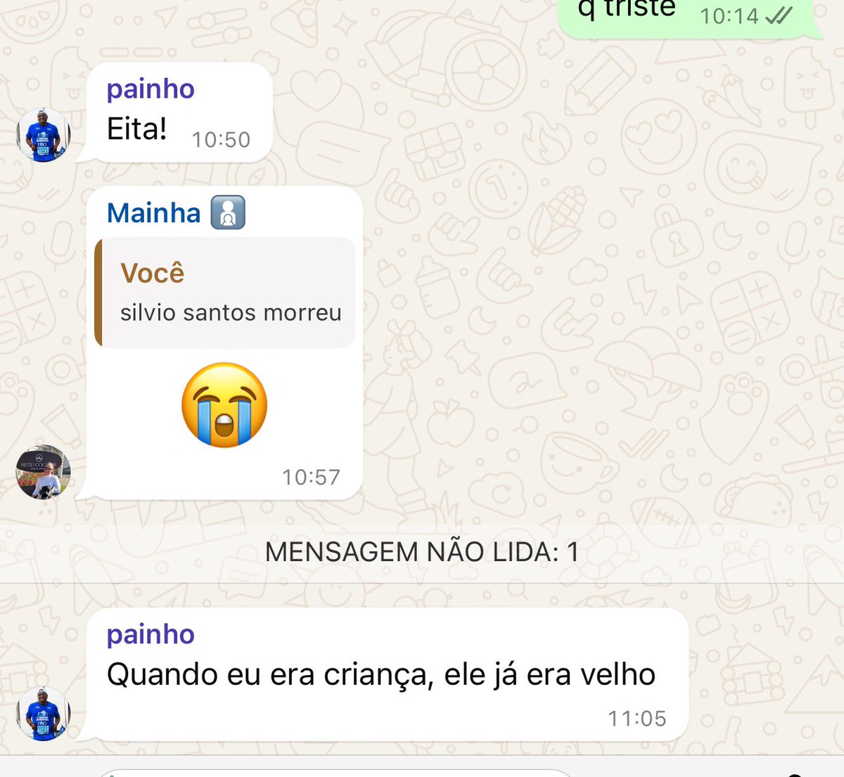 o meu pai com a noticia que silvio santos morreu