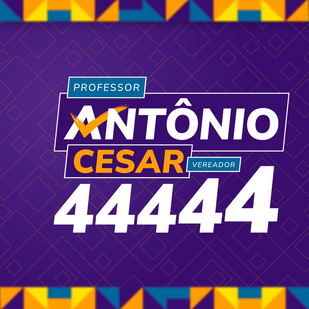 antoniocesarMS's tweet photo. Já decorou o meu número de campanha? 

44.444 para vereador, professor Antônio Cesar.

Compartilhe este post com quem ainda não sabe em quem votar.

Eleição é decidida no VOTO e eu preciso de todo apoio para poder continuar! 

Propaganda eleitoral. CNPJ 56.845.108/0001-30 https://t.co/3IOCgG5Y6k