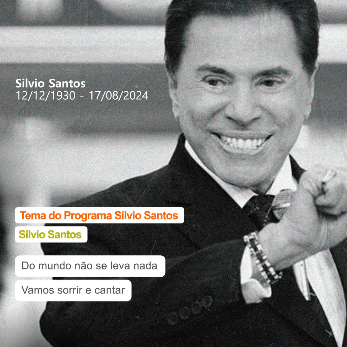 letras's tweet photo. ele fez a gente sorrir e se divertir como ninguém.

descanse em paz, Silvio 🖤 https://t.co/qVkWlDiXiy