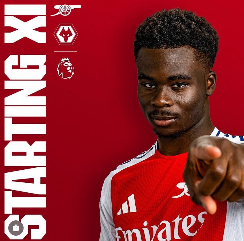 Darkpraise2's tweet photo. Arsenal starting line up
.
.
.
.
.#Liverpool #Ipswic #IPSLIV mo salah #PremierLeague #diaz #jota #Fulham #trent #mosahala #muhammadsalah #arnold #manchester #ipswichvsliverpool #ARSWOL #ARSWWFC #arsenal #wolves https://t.co/zdxmo2YxJw