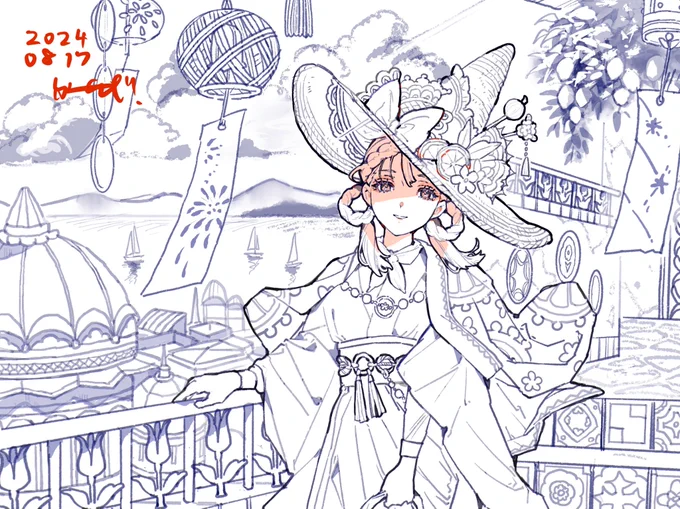 今日は線画が描けた 
