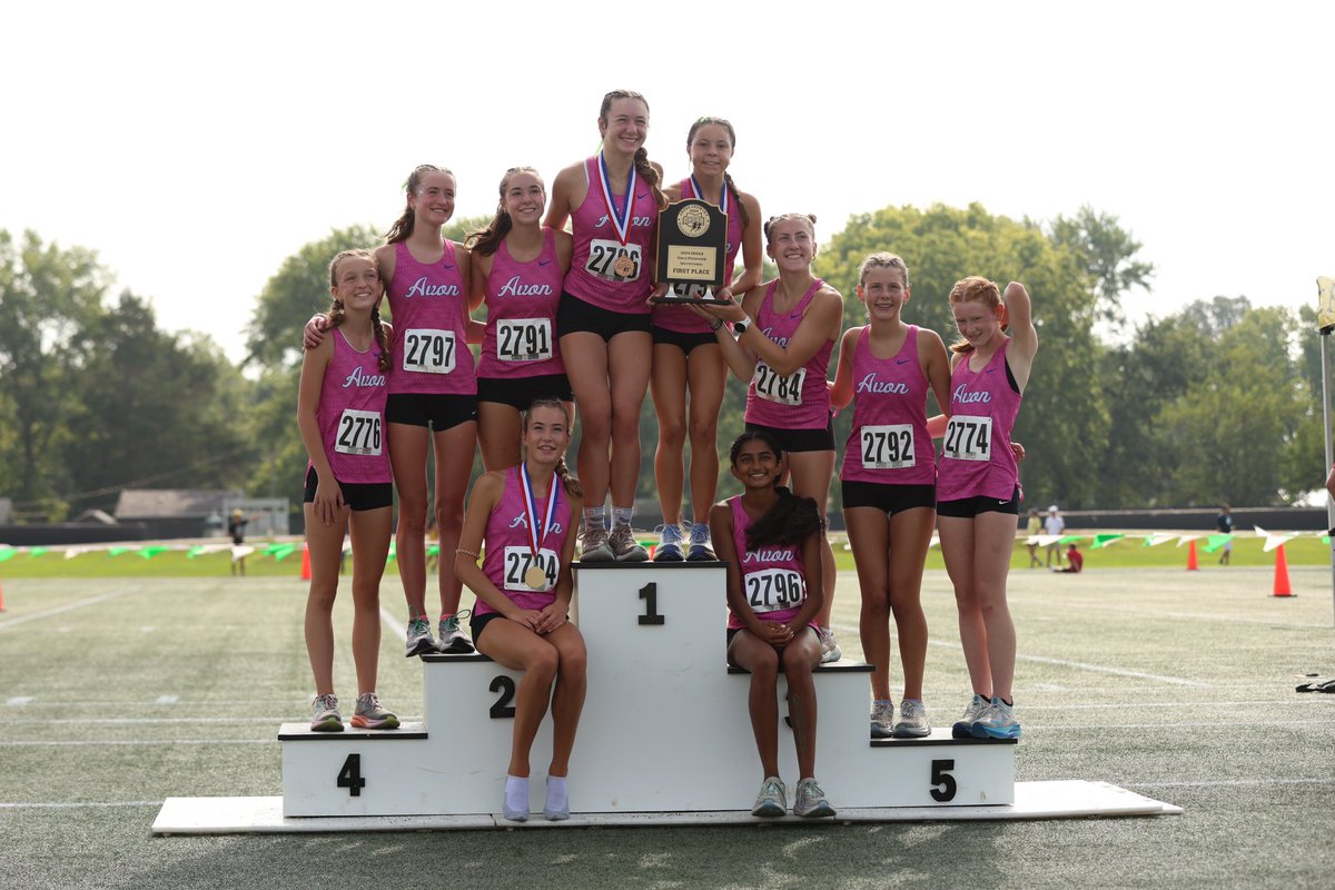 OHMileSplit's tweet photo. Varsity Girls Division I Team Winners/Runner Ups

Winners: Avon
Runner-Ups: Perrysburg https://t.co/wU5hjjbule