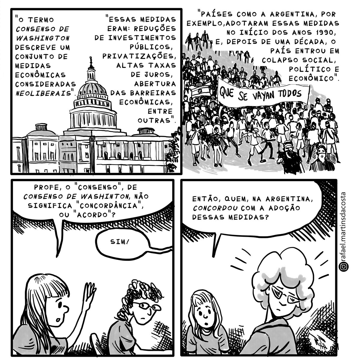 Tira baseada na habilidade (EF08GE06): Analisar a atuação das organizações mundiais nos processos de integração cultural e econômica nos contextos americano e africano, reconhecendo, em seus lugares de vivência, marcas desses processos.