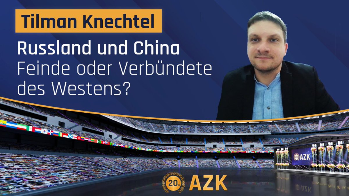 ✨ Tilman Knechtel an der 20. AZK: „Russland und China – Feinde oder Verbündete des Westens?“

👉 anti-zensur.info/azk-20/russlan…

Dieses hochaktuelle Referat hilft, um das gegenwärtige Weltgeschehen einordnen zu können.