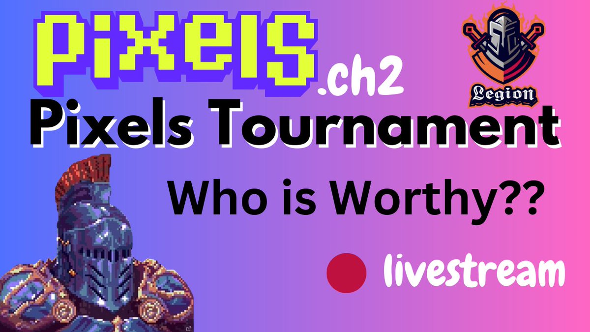 MemeStopLegion's tweet photo. Tourney starting in 15 min check out the livestreams
We will have some fun https://t.co/iYhZzrfLf1
#PixelsTourney #PixelsCreator https://t.co/o88mRftilA