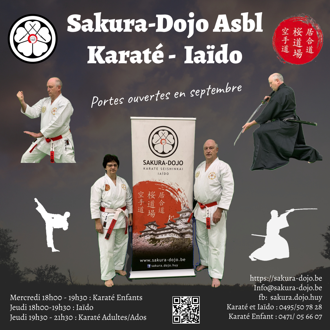 KyoshiSimon's tweet photo. Reprise des cours :
• Karaté Enfants : 04/09/2024 de 18h00 à 19h30.
• Iaïdo : 05/09/2024 de 18h00 à 19h30.
• Karaté Adultes/Ados :  05/09/2024 de 19h30 à 21h30. https://t.co/DHb095O5gb