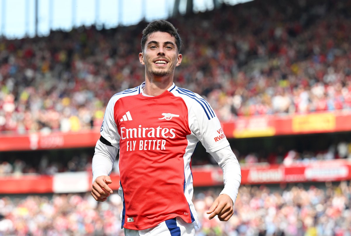 Arsenal's tweet photo. 🥁 Introducing our first goalscorer of the new Premier League season...

Kai Havertz 🤩 https://t.co/dog7qU2IM8