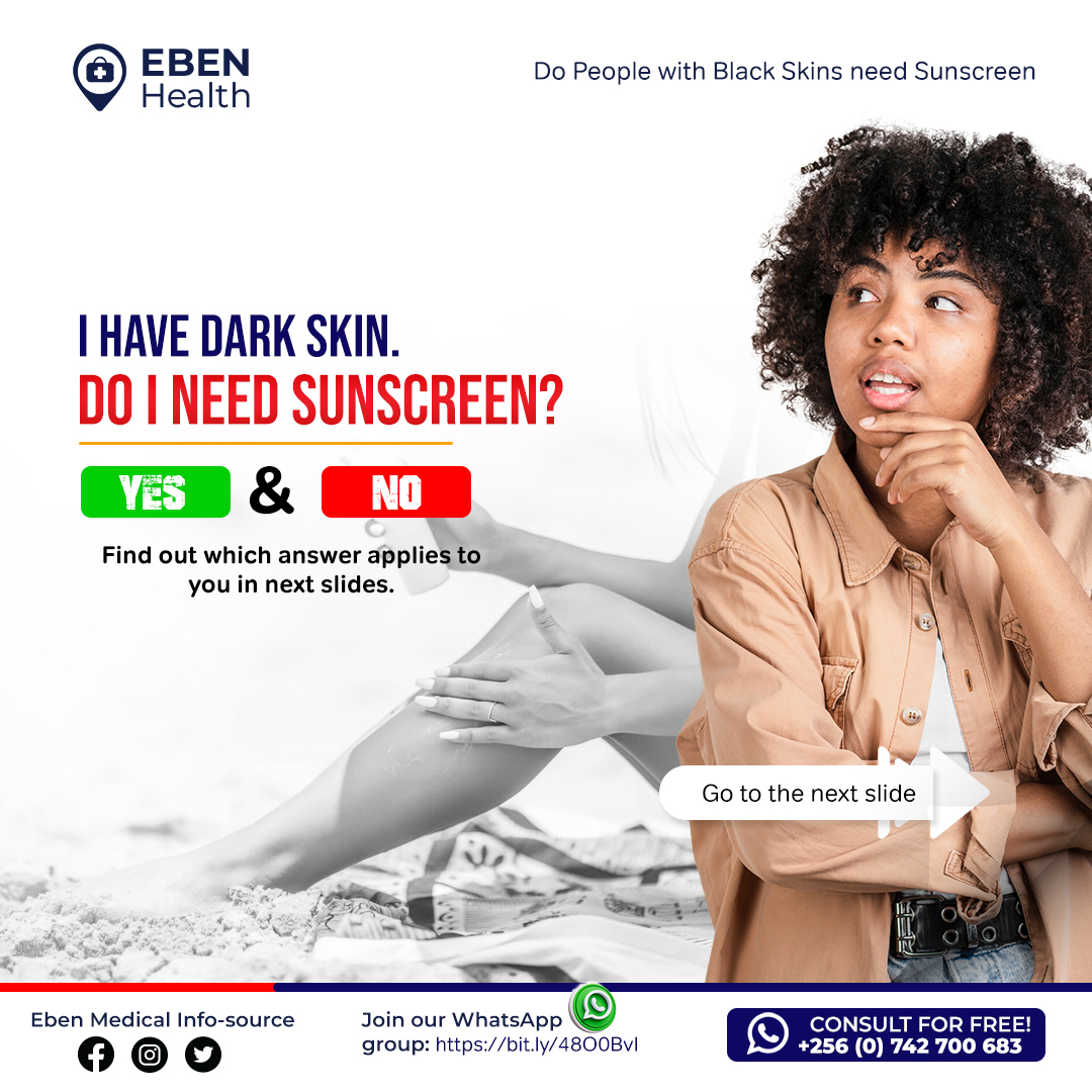 EbenHealth31083's tweet photo. Wearing sunscreen may seem like a foreign concern, especially for us in Uganda and Africa at large, because of our lovely dark skin. However, it has its benefits for those who need it. Find out more in this thread.
#SunscreenForAll #skincare
1/3🧵 https://t.co/V2vIgS8TLB