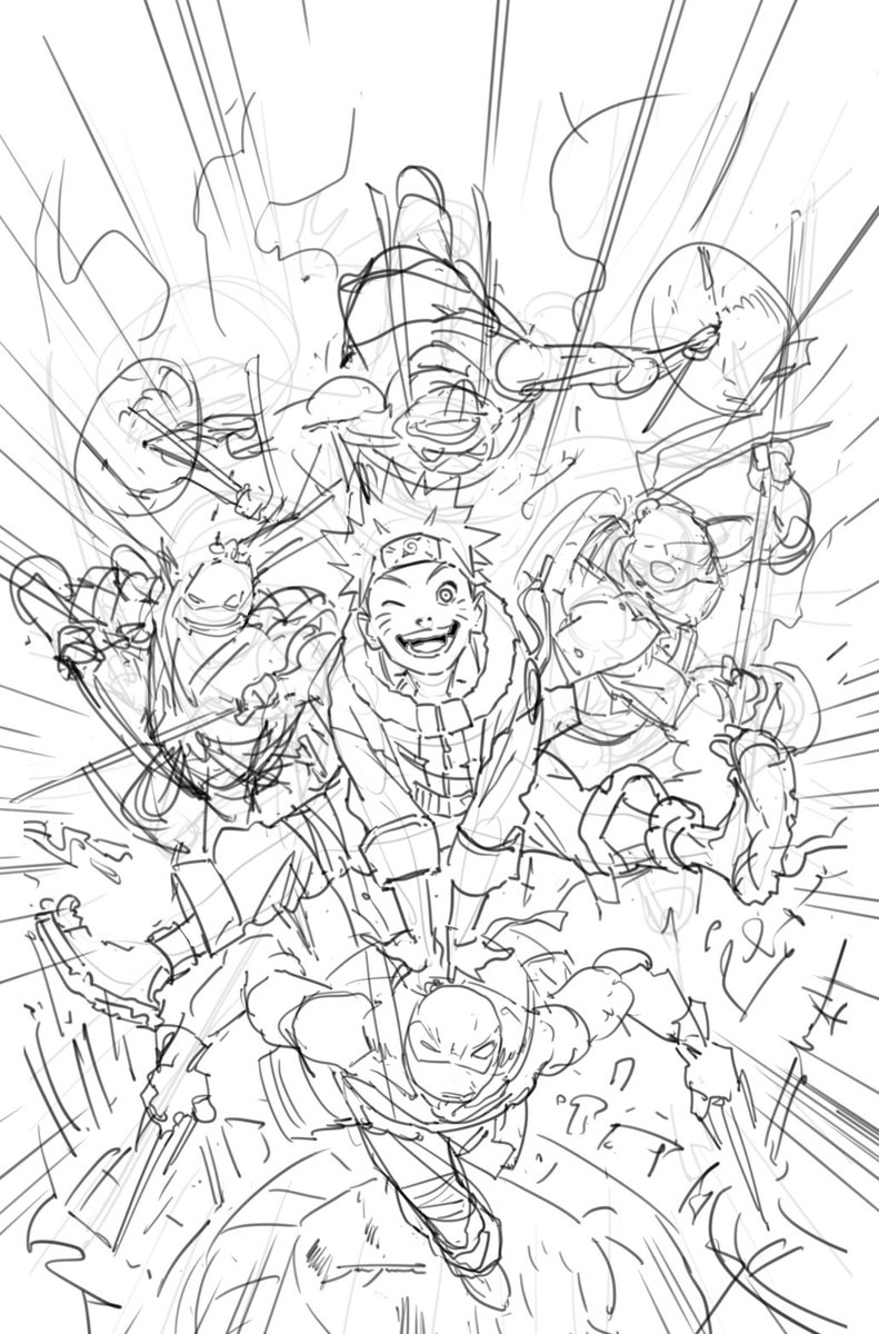 It really made me very happy that this TMNT x Naruto cover went