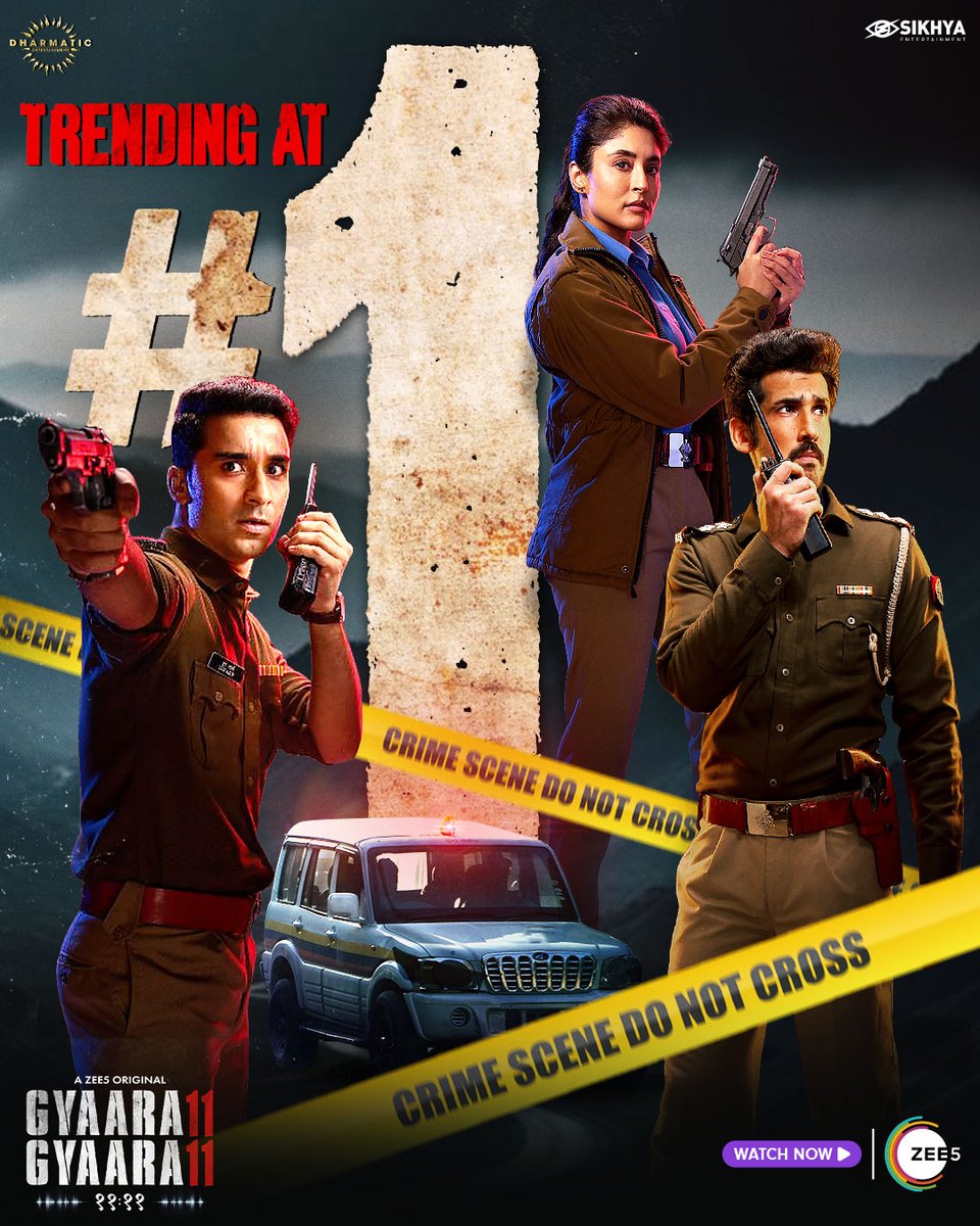 CompleteOTT's tweet image. #GyaraahGyaraah on #Zee5 is a perfect example of a series that keeps you on the edge of your seat. There is a moment in the show that will hold your breath in suspense—it’s that thrilling! @ZEE5India #Trending