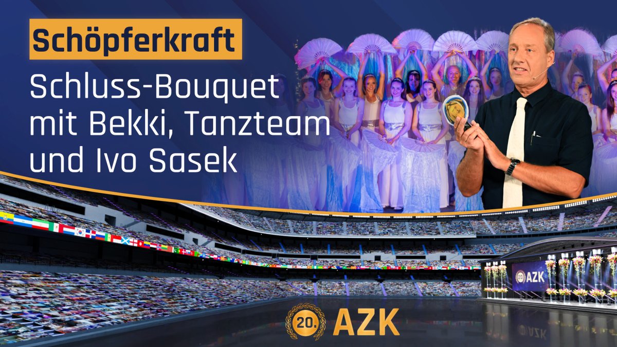 20 AZK: 🎶 Schöpferkraft 🎶 Bekki mit Tanzteam und Ivo Sasek mit der Abschlussrede

▶ anti-zensur.info/azk-20/schoepf…

„Wir  sind Schöpfer – und Geschöpfe zugleich, Tänzer auf dem unvorhersehbaren  Parkett des Lebens; Schauspieler der Rolle, die wir uns selber wählen.“  Sie selbst!