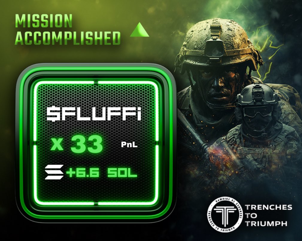Trenchestriumph's tweet photo. GM degens 

We got nice bangers in the trenches 

$FLUFFI 445k -> 15M (33x)

$KAMU 19k -> 250k (13x) https://t.co/y9MQ0IkPMq