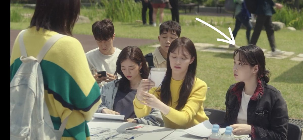 JustSecret19_'s tweet photo. Just rewatching 'My ID is Gangnam Beauty,' then I noticed this girl on the right side. Is she Kim Minha from the series Pachinko? Correct me if I'm wrong. #Pachinko2 https://t.co/zj2m9i71HW