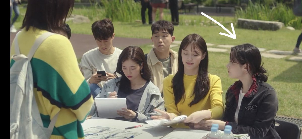 JustSecret19_'s tweet photo. Just rewatching 'My ID is Gangnam Beauty,' then I noticed this girl on the right side. Is she Kim Minha from the series Pachinko? Correct me if I'm wrong. #Pachinko2 https://t.co/zj2m9i71HW