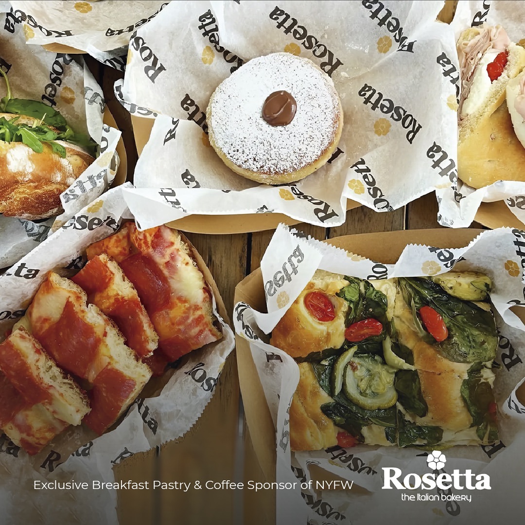 Runway7Fashion's tweet photo. Indulge in authentic Italian flavors with our sponsor, @rosettabakery, during NYFW! 🍰✨ Treat yourself to delicious pastries and baked goods straight from Italy. 

#ItalianBakery #NYC #BakerySponsor #FashionWeek #Runway7Fashion https://t.co/QdodvpzASD