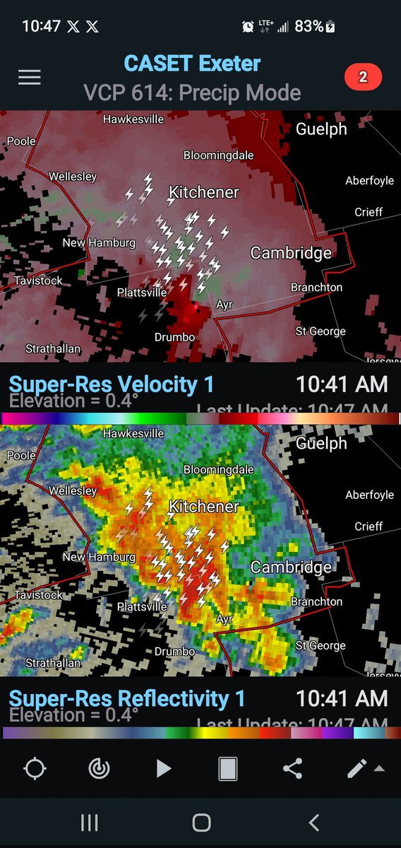 StormsOnErie's tweet photo. Tornado near Ayr, ON.
#ONStorm https://t.co/58kJOU7D2O