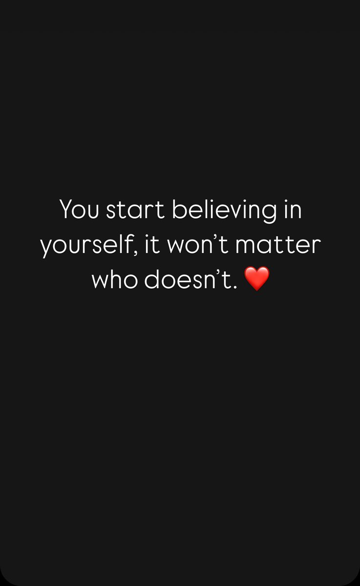 Be your biggest fan 🏆