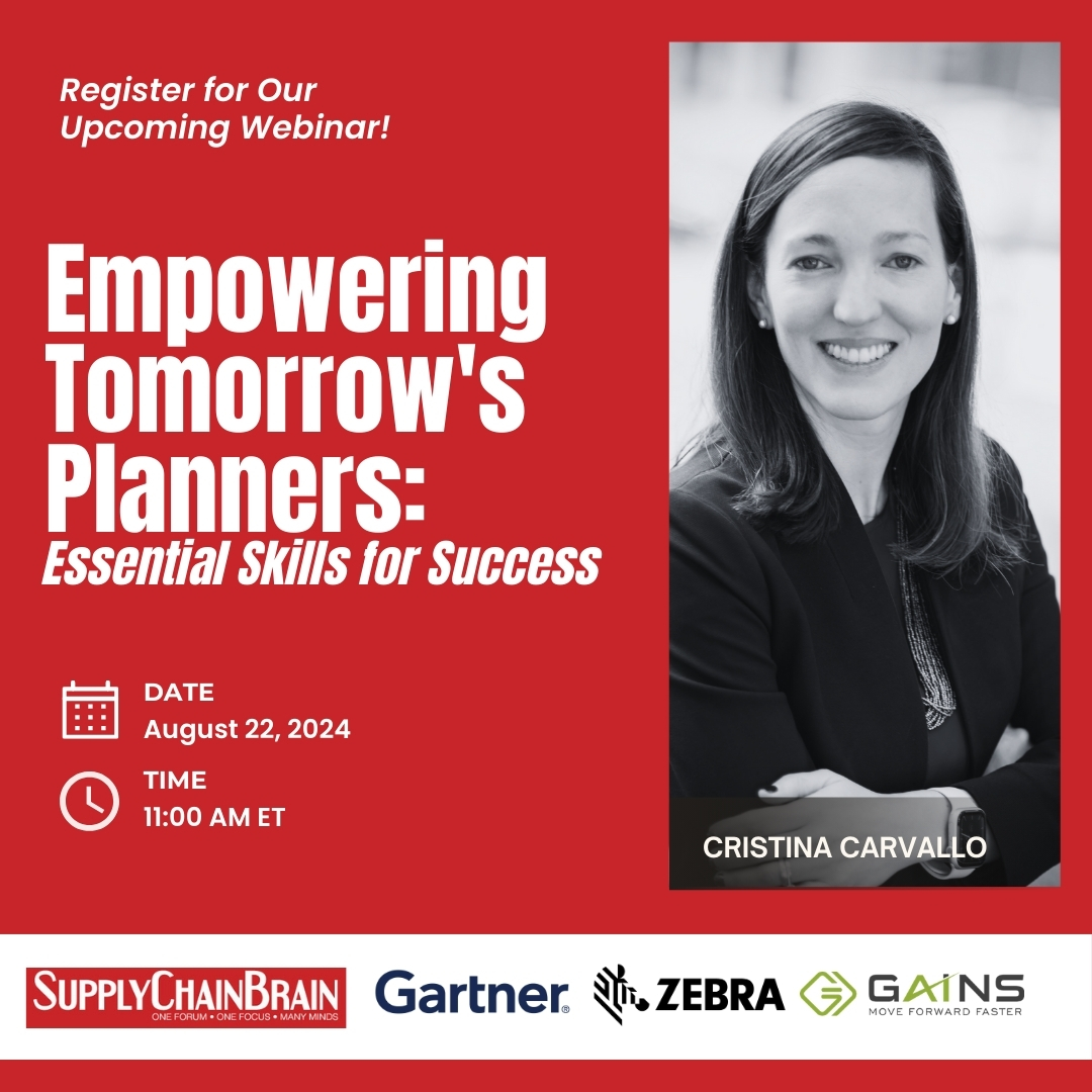 SCBrain's tweet photo. Register now: https://t.co/AK2TLuzqf3 
Have you signed up for our webinar on August 22? Register now to join the discussion and learn how to transition from plan generation to orchestration and from precision to resilience. #digitalnetwork #gartner #supplychainbrain https://t.co/7sNvXP0oF4