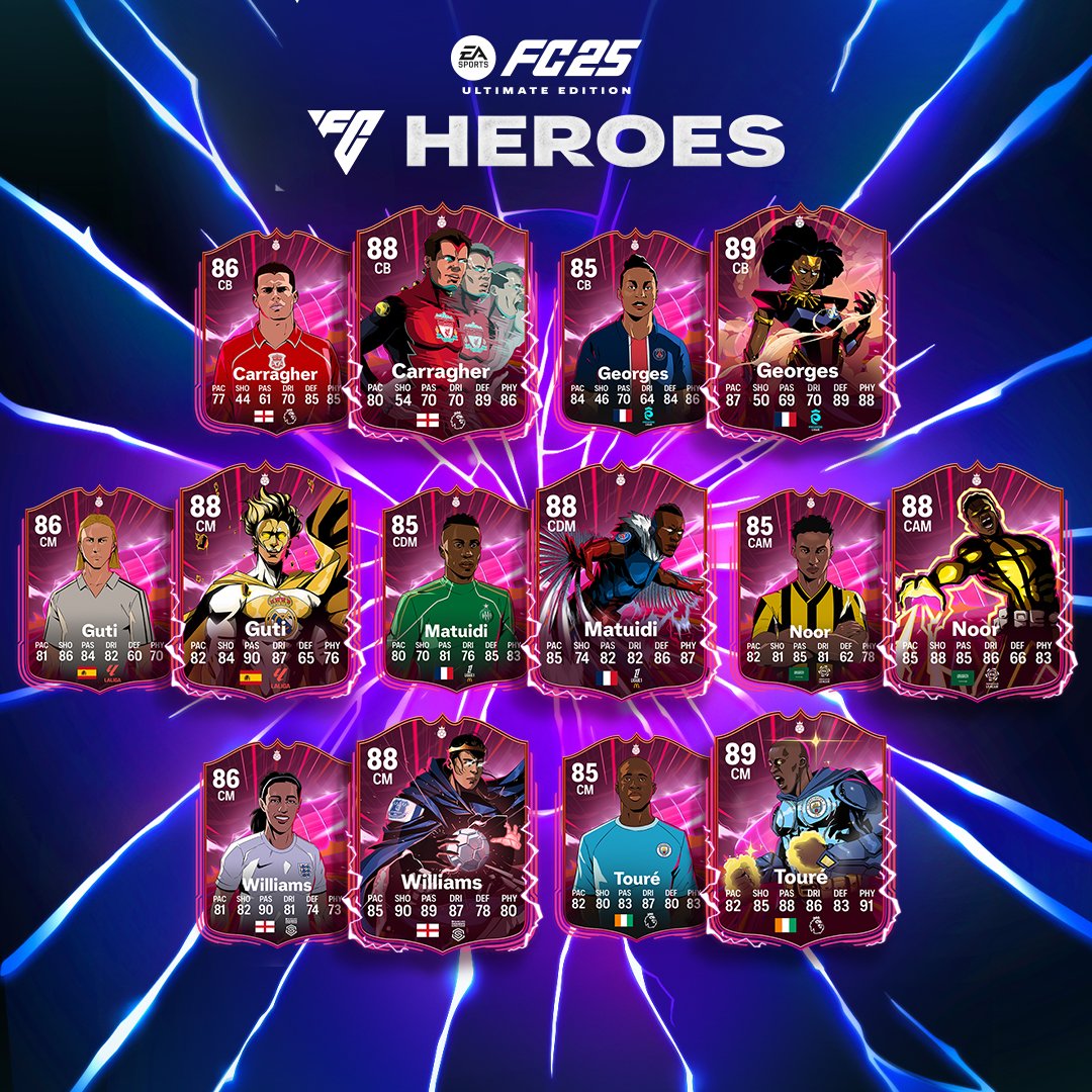 From Origin to Prime: Unleash the power for your club. 

Pre-order the #FC25 Ultimate Edition by 20 August to add a dynamic Hero to your Ultimate Team squad at launch. x.ea.com/81293