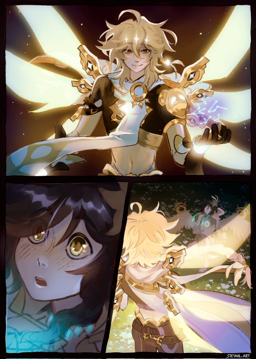 steyna_art's tweet image. The god of wind meets a star
#aether #venti