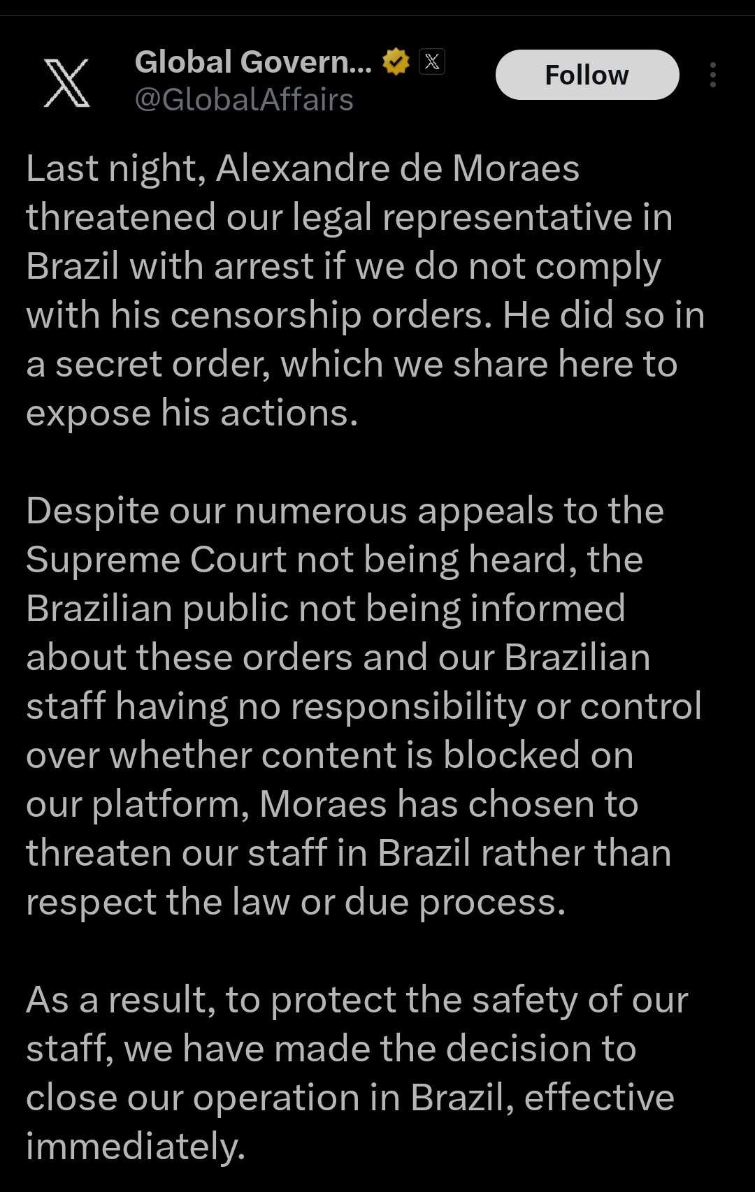 Koustuv 🇮🇳 🧭 on X: &ldquo;X announced it will cease operations in 