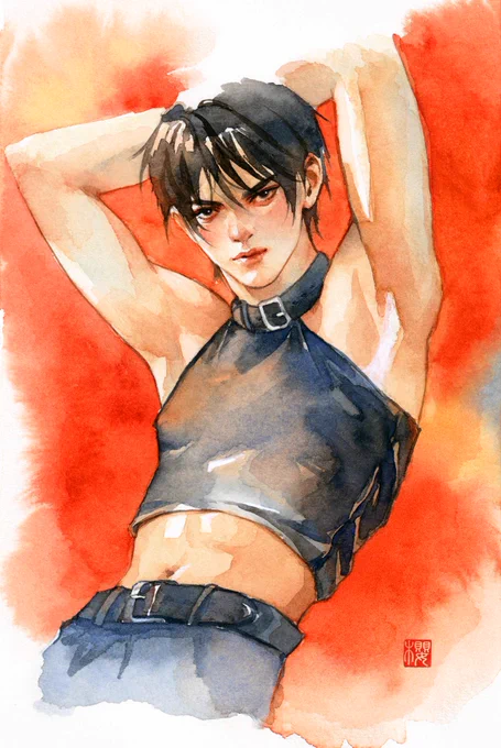 Probably my first and last AnK fanart, but I wanted to draw Riki for over a decade and I recently finished reading the novels.  #AiNoKusabi #Riki 