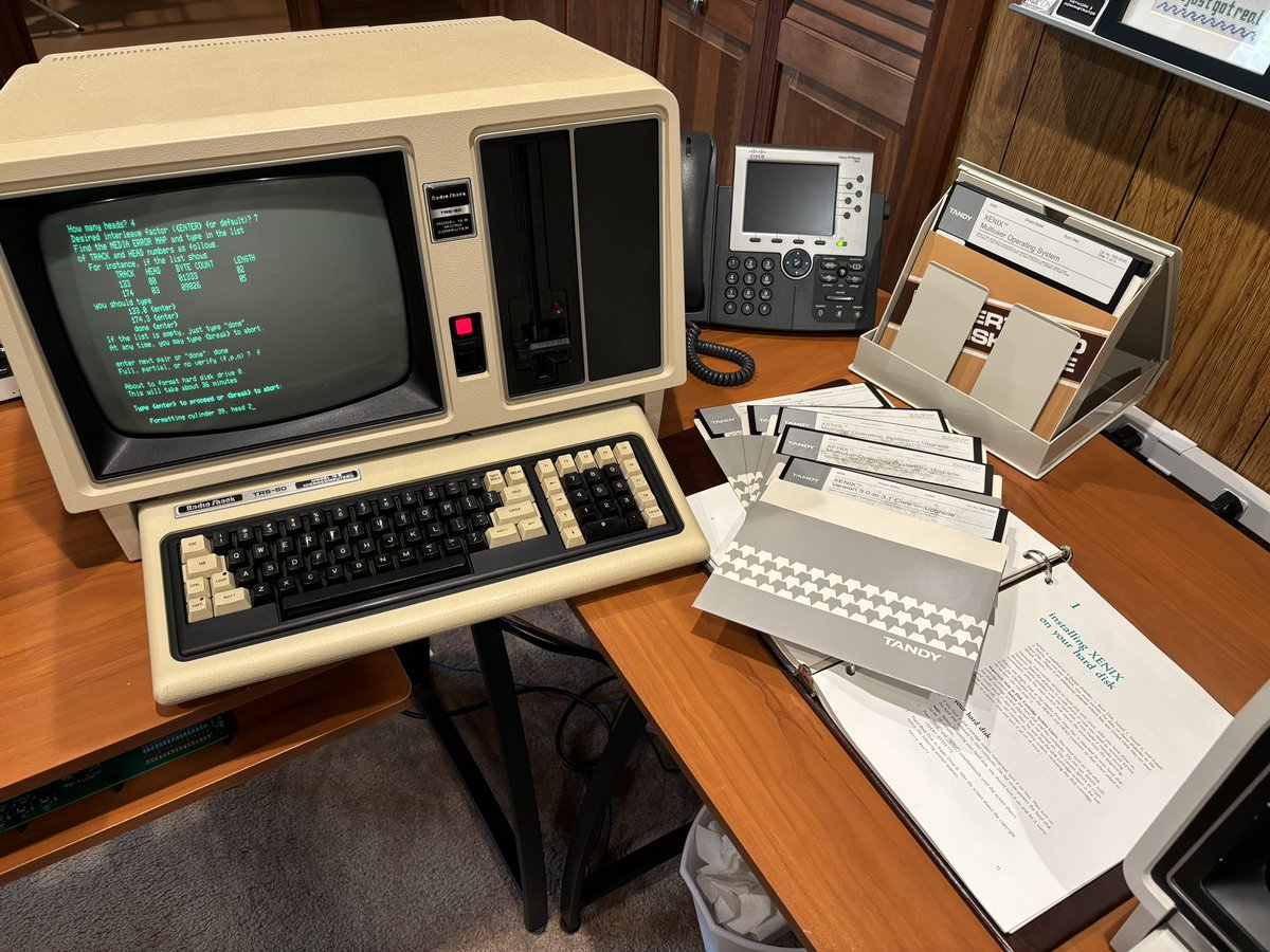 In 2024, how often does one get to install XENIX on original hardware…with factory installation disks and the original documentation binders?  I don’t know, but this is an opportunity I can’t miss!