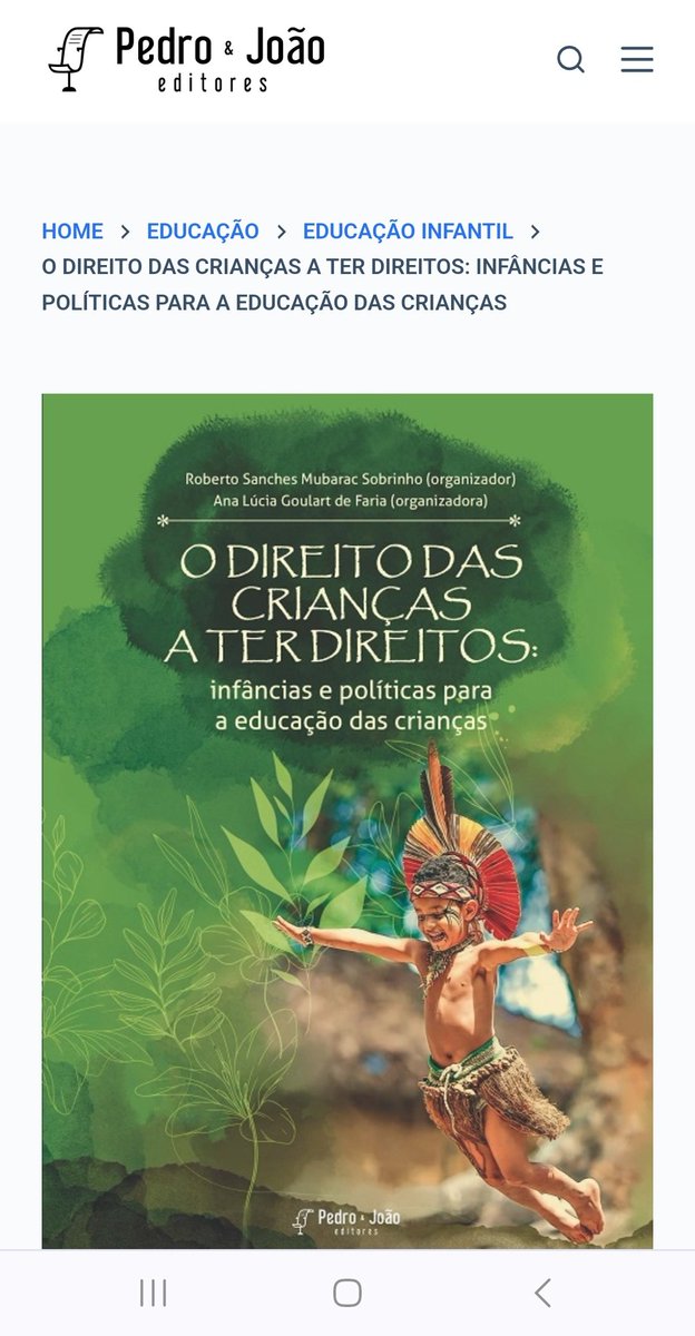 Uma publicação inspiradora de amigos/as ativistas e pesquisadores/as da infância:

pedroejoaoeditores.com.br/produto/o-dire…