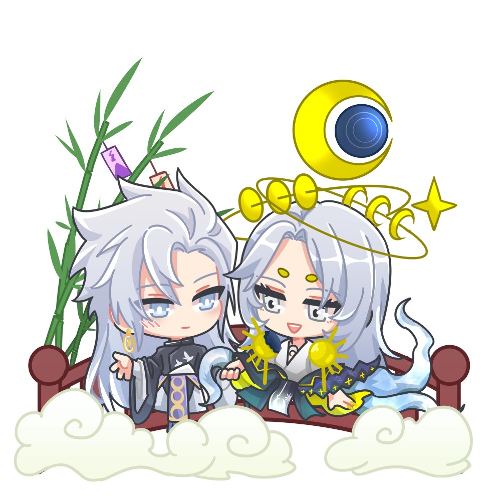 #Susabi_Tsukuyomi
#Onmyoji #阴阳师 
#荒月读
（约稿）鹊桥相会