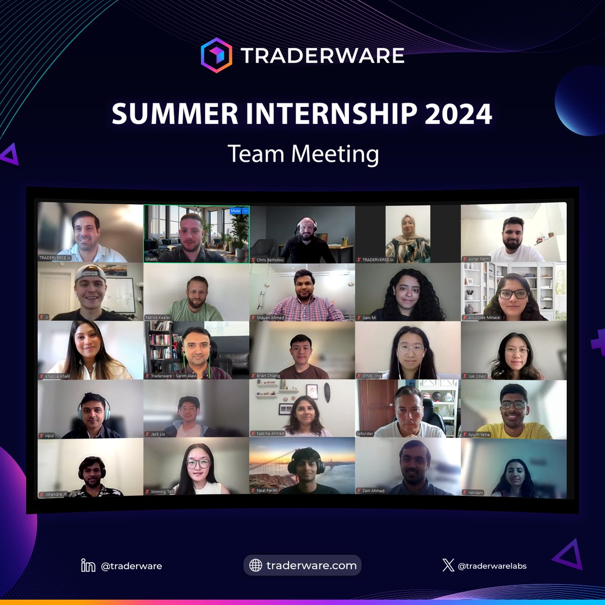 TraderwareLabs's tweet image. Traderware’s Final Meeting with Summer 2024 Interns: A Season of Innovation and Growth.

We’re proud of the fresh insights and contributions our interns brought to the team.

Here’s to the future of fintech!

#TraderwareInterns #Summer2024 #FintechFuture