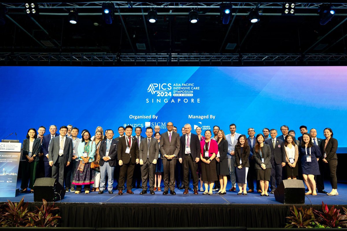 Dr. Janil Puthucheary, SMS, Ministry of Digital Development and Information &amp; MOH with leaders of
WFICC, SCCM, ESICM, ANZICS, BSCCM, CSCCM, HKSCCM, JSICM, KSCCM, MSICM, MSIC, NSCCM, PSCCM, SICM, TSCCM, VINACCEMT. Collaborating from our regions, we provide Best Care Beyond Borders