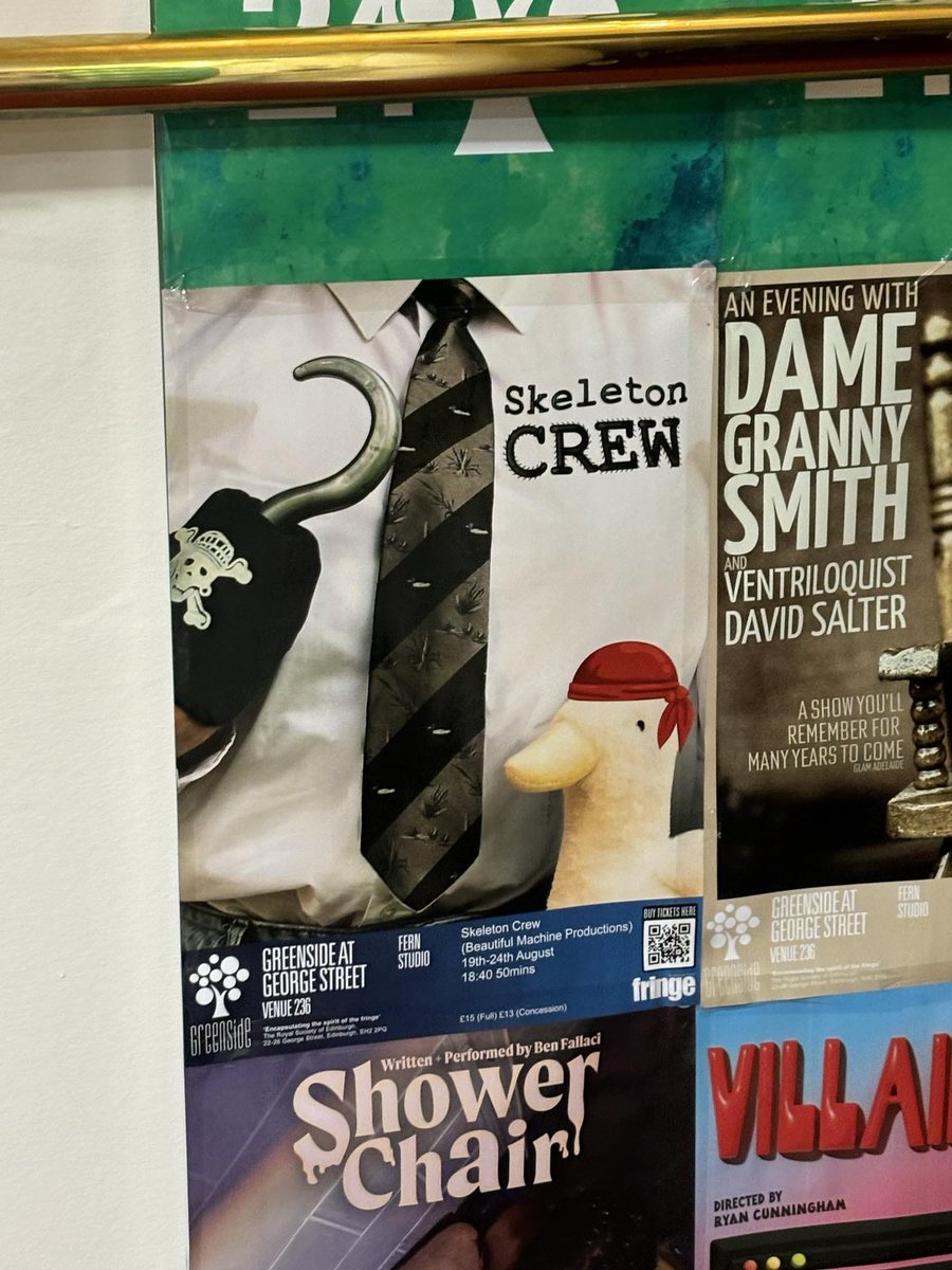 BeautMachProds's tweet image. ALL ABOARD @ GREENSIDE ON GEORGE STREET. 
The ship sets sail on Monday!

#edfringe #edfringe2024