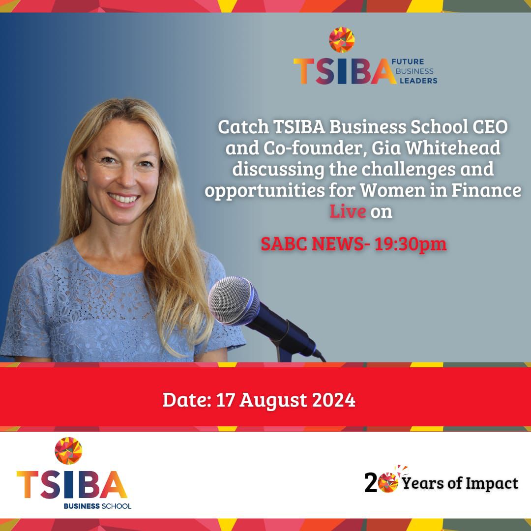 Catch our CEO, Gia, on SABC News discussing challenges faced by women in the finance and investment industry and the work we doing to skill women for successful careers (90% graduate employment rate and 42% of TSIBA graduates work in the financial services sector) #Finance