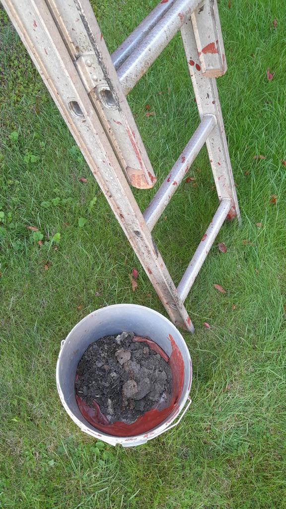 SwedishGamester's tweet image. It was a lot of #dirt in the #gutters! Now that I've #cleared them it's time to trim the #edges of the #lawn.