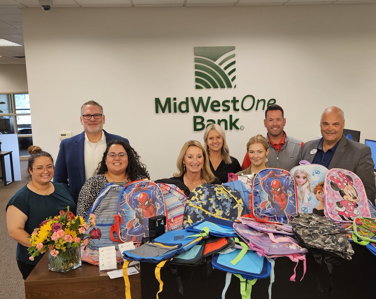 The Cedar Rapids team participated in the back-to-school backpack drive for Big Brothers Big Sisters of Cedar Rapids &amp; East Central Iowa! They donated lots of fun backpacks so kids will be well prepared for the upcoming school year!
