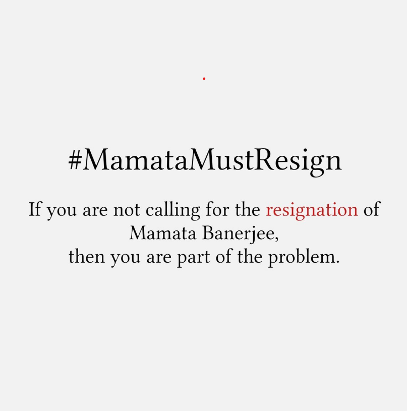 whoistrishaa's tweet photo. The current situation says a lot about you @MamataOfficial and your corrupted govt @TMCNaboJowar @AITCofficial so do us the people of this state a favour and RESIGN! #MamataMustResign  #JusticeForMoumita #RGKarMedicalCollegeHospital https://t.co/zNoWuWvmqK