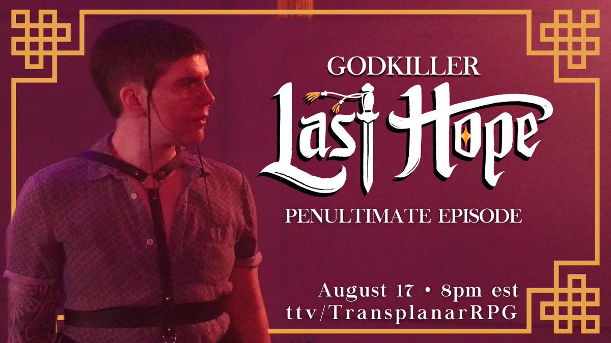 🏮 PENULTIMATE EPISODE! 🏮

This is a story about killing gods.
This is a story about redemption.
This is not a story about my mortal heart.

Join us TONIGHT (8/17) at 8pm EST for Episode 7 of GODKILLER: Last Hope. It’s time for endgame — and the story is in your hands. 🩸
